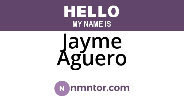 Jayme Aguero