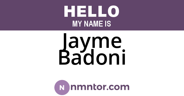 Jayme Badoni