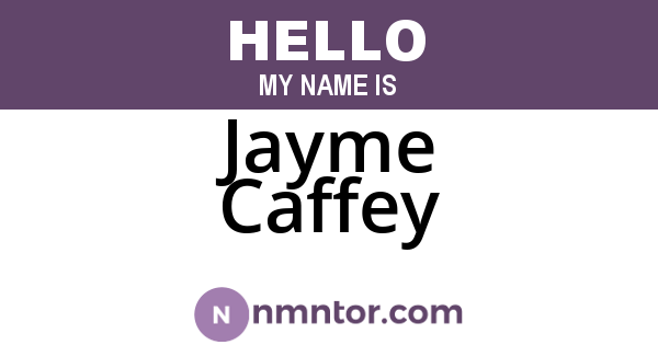 Jayme Caffey