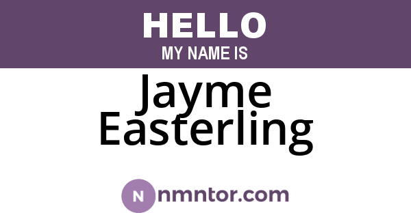 Jayme Easterling