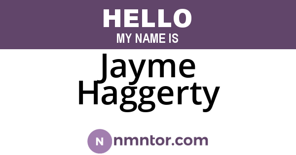 Jayme Haggerty