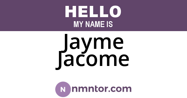 Jayme Jacome