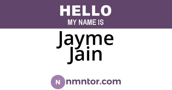 Jayme Jain