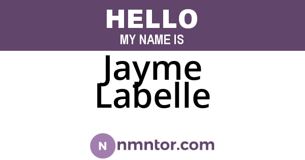 Jayme Labelle