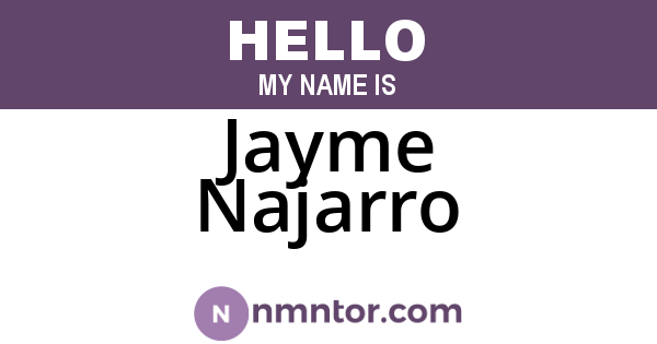Jayme Najarro