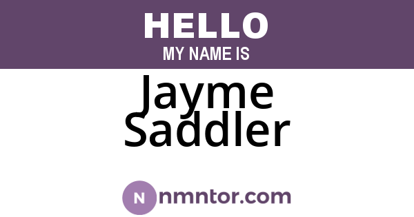 Jayme Saddler