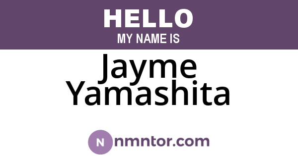 Jayme Yamashita
