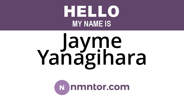 Jayme Yanagihara