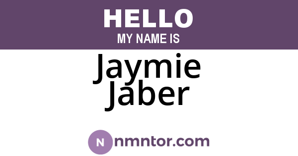 Jaymie Jaber