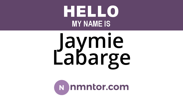 Jaymie Labarge