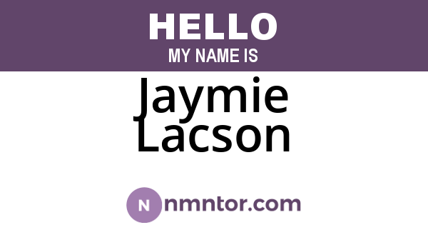 Jaymie Lacson