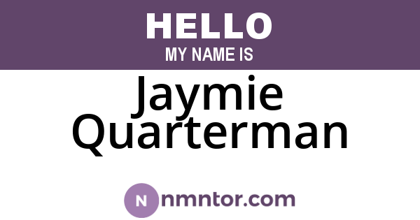 Jaymie Quarterman