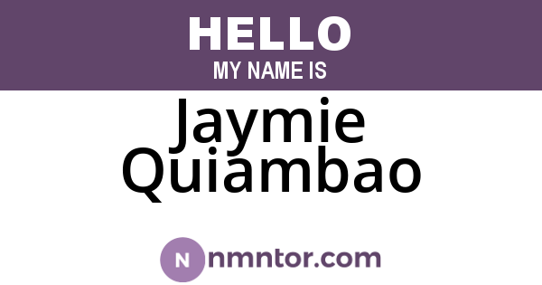 Jaymie Quiambao