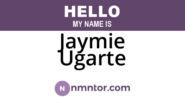 Jaymie Ugarte