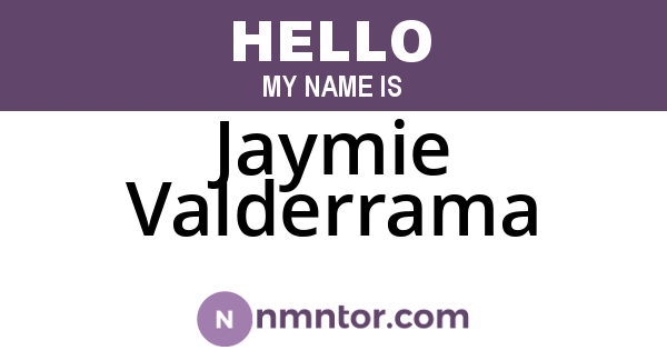 Jaymie Valderrama