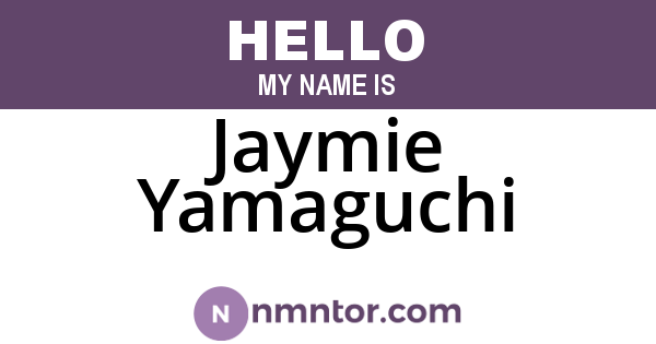 Jaymie Yamaguchi