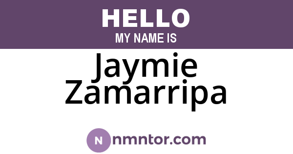 Jaymie Zamarripa