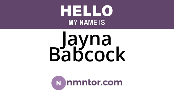 Jayna Babcock