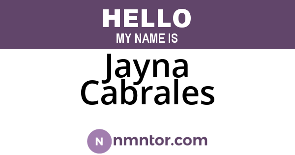 Jayna Cabrales