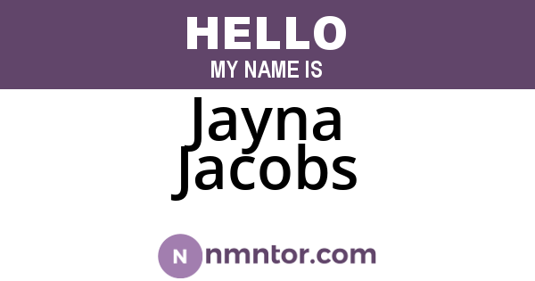 Jayna Jacobs
