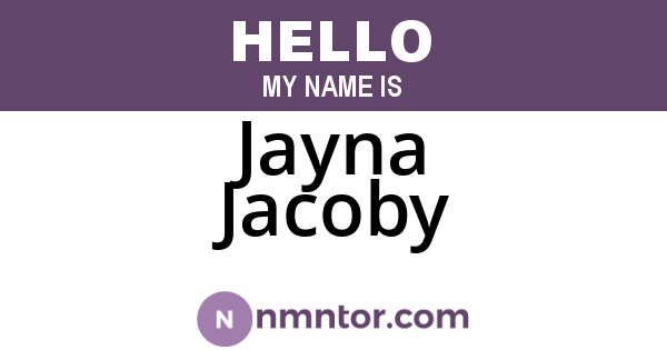 Jayna Jacoby