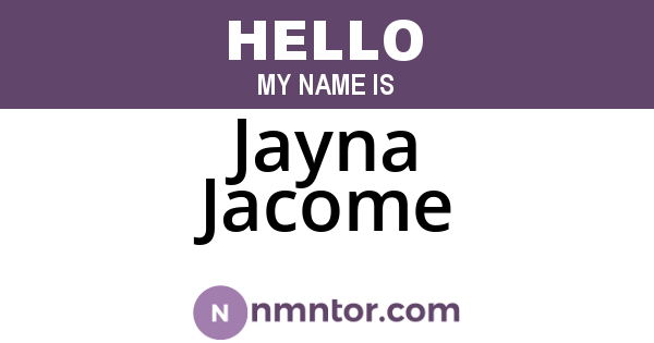 Jayna Jacome