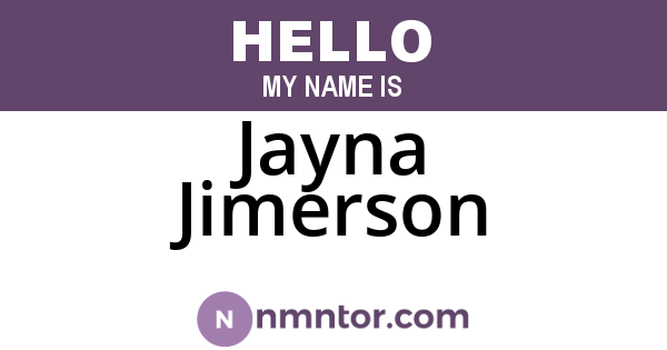 Jayna Jimerson