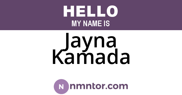 Jayna Kamada