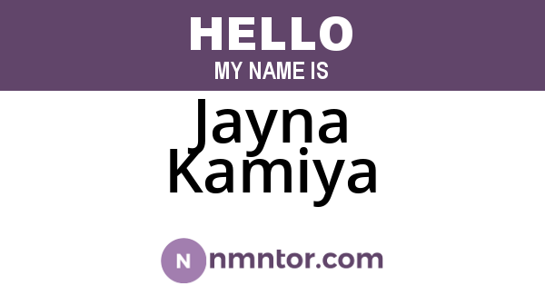 Jayna Kamiya