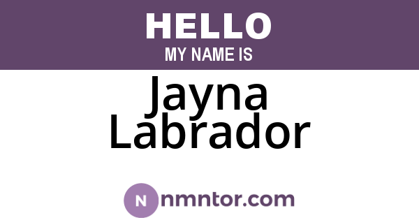 Jayna Labrador