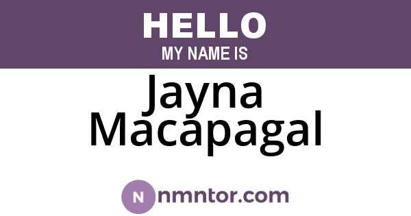 Jayna Macapagal