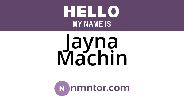 Jayna Machin