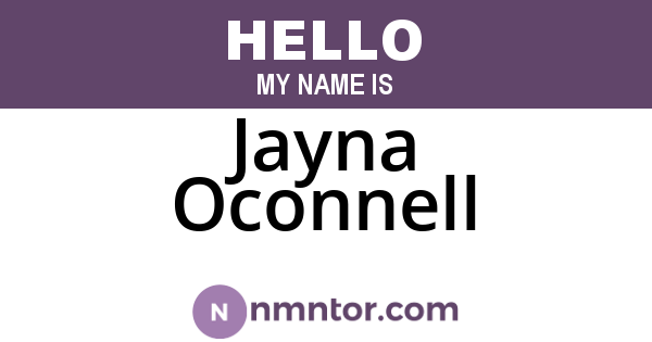 Jayna Oconnell