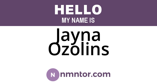 Jayna Ozolins