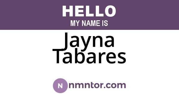 Jayna Tabares
