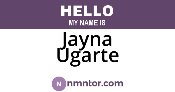 Jayna Ugarte