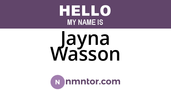 Jayna Wasson