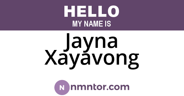 Jayna Xayavong