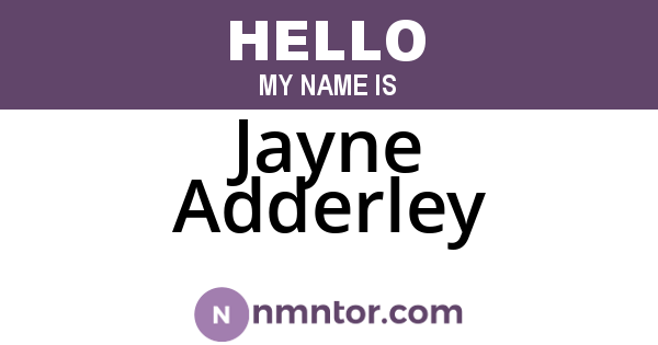 Jayne Adderley
