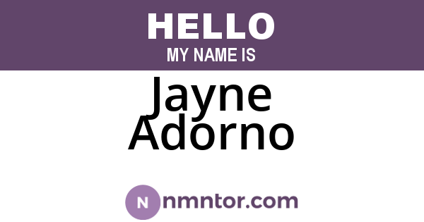 Jayne Adorno