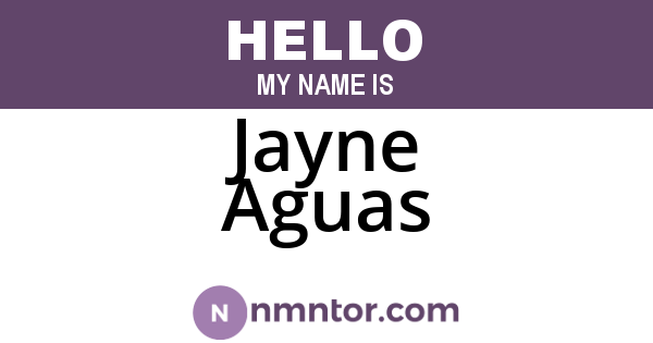 Jayne Aguas