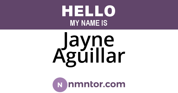 Jayne Aguillar