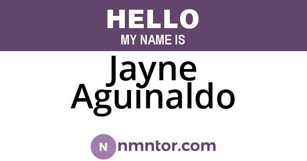 Jayne Aguinaldo