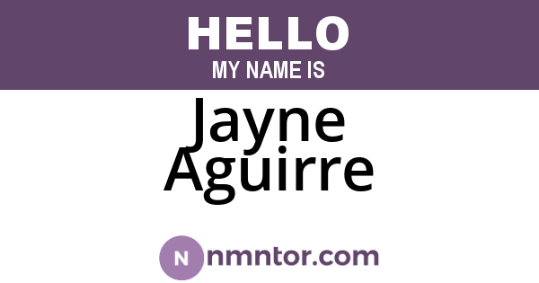 Jayne Aguirre