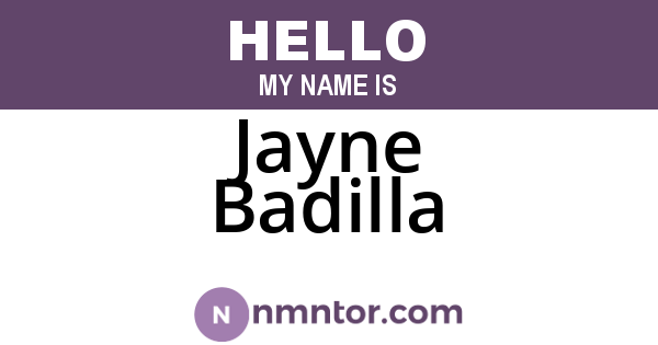 Jayne Badilla