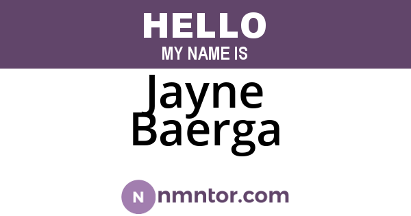 Jayne Baerga