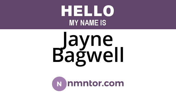 Jayne Bagwell