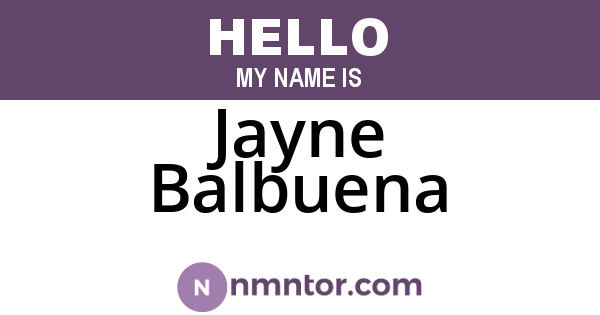 Jayne Balbuena