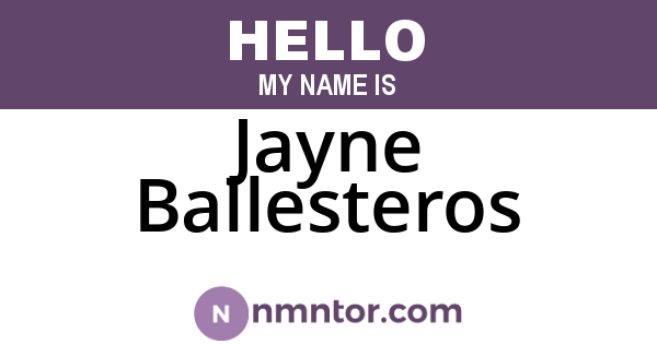 Jayne Ballesteros