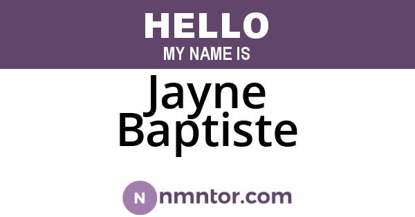Jayne Baptiste